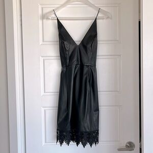 TOPSHOP black vegan leather dress